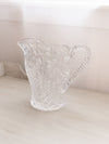 Vintage LE Smith Large Clear Glass Dogwood Pitcher