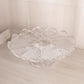 Vintage LE Smith Large Clear Glass Leaf Cake Stand