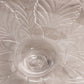 Vintage LE Smith Large Clear Glass Leaf Cake Stand
