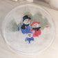 Vintage LE Smith Large Clear Glass Snowman Plate
