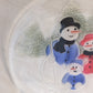Vintage LE Smith Large Clear Glass Snowman Plate