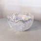 Vintage LE Smith Large Clear Iridescent Glass Quintec Bowl