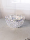 Vintage LE Smith Large Clear Iridescent Glass Quintec Bowl
