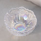 Vintage LE Smith Large Clear Iridescent Glass Quintec Bowl