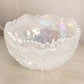 Vintage LE Smith Large Clear Iridescent Opalescent Glass Quintec Bowl