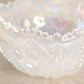 Vintage LE Smith Large Clear Iridescent Opalescent Glass Quintec Bowl