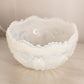 Vintage LE Smith Large Clear Opalescent Glass Quintec Bowl