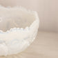 Vintage LE Smith Large Clear Opalescent Glass Quintec Bowl