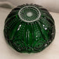 Vintage Large LE Smith Quintec Dark Green Glass Bowl