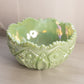 Vintage LE Smith Large Green Iridescent Jadeite Quintec Bowl