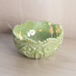 Vintage LE Smith Large Green Iridescent Jadeite Quintec Bowl