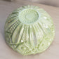 Vintage LE Smith Large Green Iridescent Jadeite Quintec Bowl