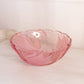 Vintage LE Smith Large Pink Bowl with Satin Swan Designs