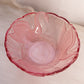 Vintage LE Smith Large Pink Bowl with Satin Swan Designs