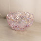 Vintage LE Smith Large Pink Iridescent Glass Quintec Bowl