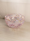 Vintage LE Smith Large Pink Iridescent Glass Quintec Bowl