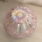 Vintage LE Smith Large Pink Iridescent Glass Quintec Bowl