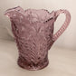 Vintage LE Smith Large Purple Pink Glass Dogwood Pitcher