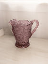 Vintage LE Smith Large Purple Pink Glass Dogwood Pitcher