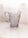 Vintage LE Smith Large Purple Lavender Glass Dogwood Pitcher