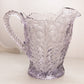 Vintage LE Smith Large Purple Lavender Glass Dogwood Pitcher