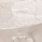 Vintage LE Smith Large Square Clear Glass Trellis Cake Stand
