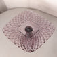 Vintage LE Smith Medium Square Dark Purple Glass Trellis Cake Stand