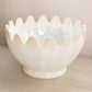 Vintage LE Smith Large White Iridescent Glass Pointed Bowl