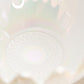 Vintage LE Smith Large White Iridescent Glass Pointed Bowl
