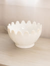 Vintage LE Smith Large White Milk Glass Pointed Bowl