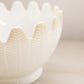 Vintage LE Smith Large White Milk Glass Pointed Bowl