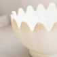 Vintage LE Smith Large White Milk Glass Pointed Bowl