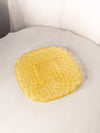 Vintage LE Smith Large Yellow Glass Trellis Plate (Set of 2)