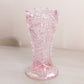 Vintage LE Smith Light Pink Iridescent Vase with Sawtooth Edge