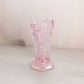 Vintage LE Smith Light Pink Iridescent Vase with Sawtooth Edge
