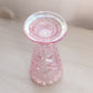 Vintage LE Smith Light Pink Iridescent Vase with Sawtooth Edge