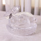 Vintage LE Smith Media Clear Glass Lidded Bunny Rabbit Dish