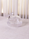 Vintage LE Smith Media Clear Glass Lidded Bunny Rabbit Dish