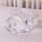 Vintage LE Smith Media Clear Glass Lidded Bunny Rabbit Dish