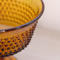 Vintage LE Smith Medium Amber Glass Hobnail Flared Compote