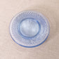 Vintage LE Smith Medium Blue Glass Hobnail Plates (Set of 2)