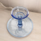 Vintage LE Smith Medium Circular Blue Glass Cake Stand