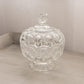 Vintage LE Smith Medium Clear Glass Footed Moon & Star Lidded Dish