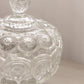 Vintage LE Smith Medium Clear Glass Footed Moon & Star Lidded Dish