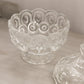 Vintage LE Smith Medium Clear Glass Footed Moon & Star Lidded Dish