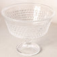 Vintage LE Smith Medium Clear Glass Hobnail Flared Compote