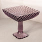 Vintage LE Smith Medium Dark Purple Trellis Compote