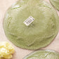 Vintage LE Smith Medium Green Glass Maple Leaf Plates (Set of 4)