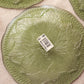 Vintage LE Smith Medium Green Glass Maple Leaf Plates (Set of 4)
