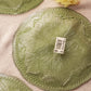 Vintage LE Smith Medium Green Glass Maple Leaf Plates (Set of 4)